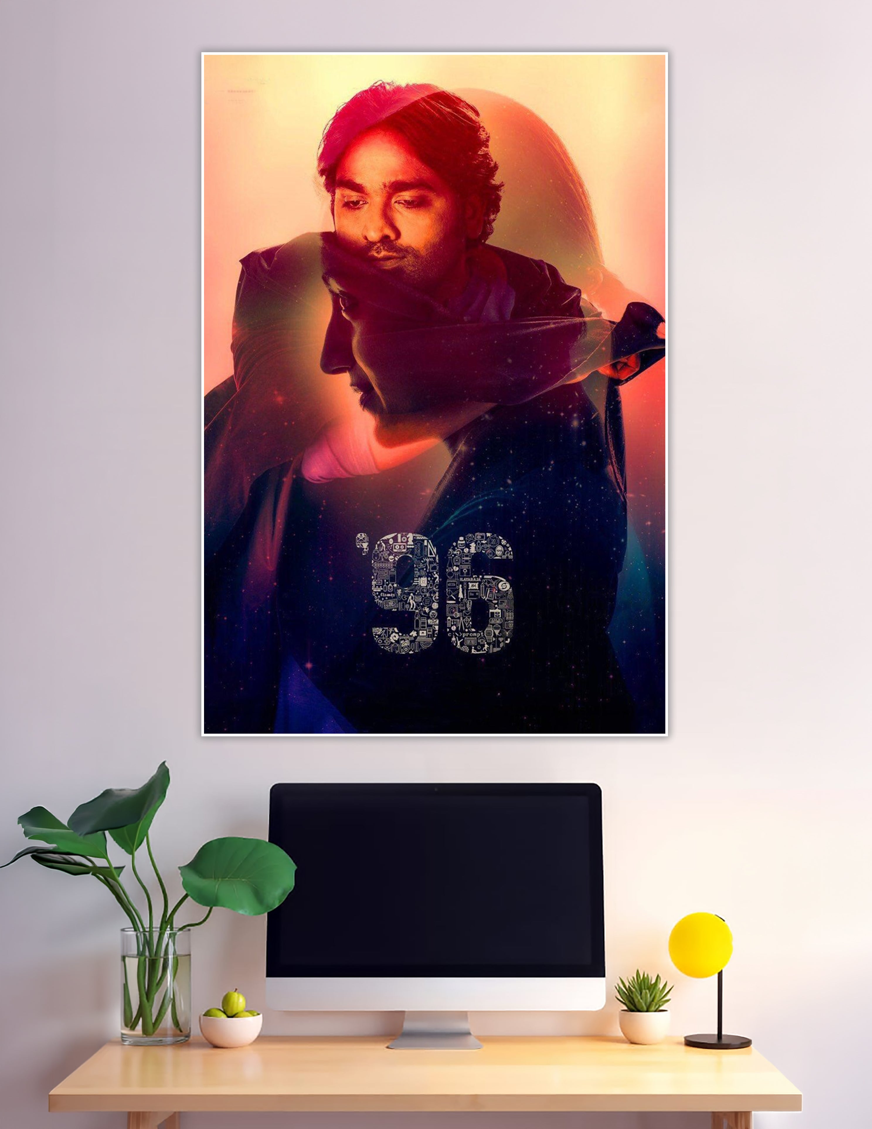 96 Tamil movie double exposure romantic film poster