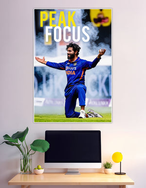 India cricket player kneeling in celebratory pose on field