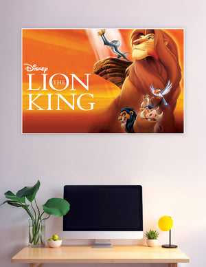 Disney Lion King poster with Simba and characters at Pride Rock