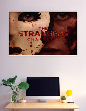 The Strangers Chapter 3 horror movie poster with masked faces