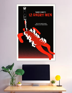 12 Angry Men Sidney Lumet graphic movie poster red black