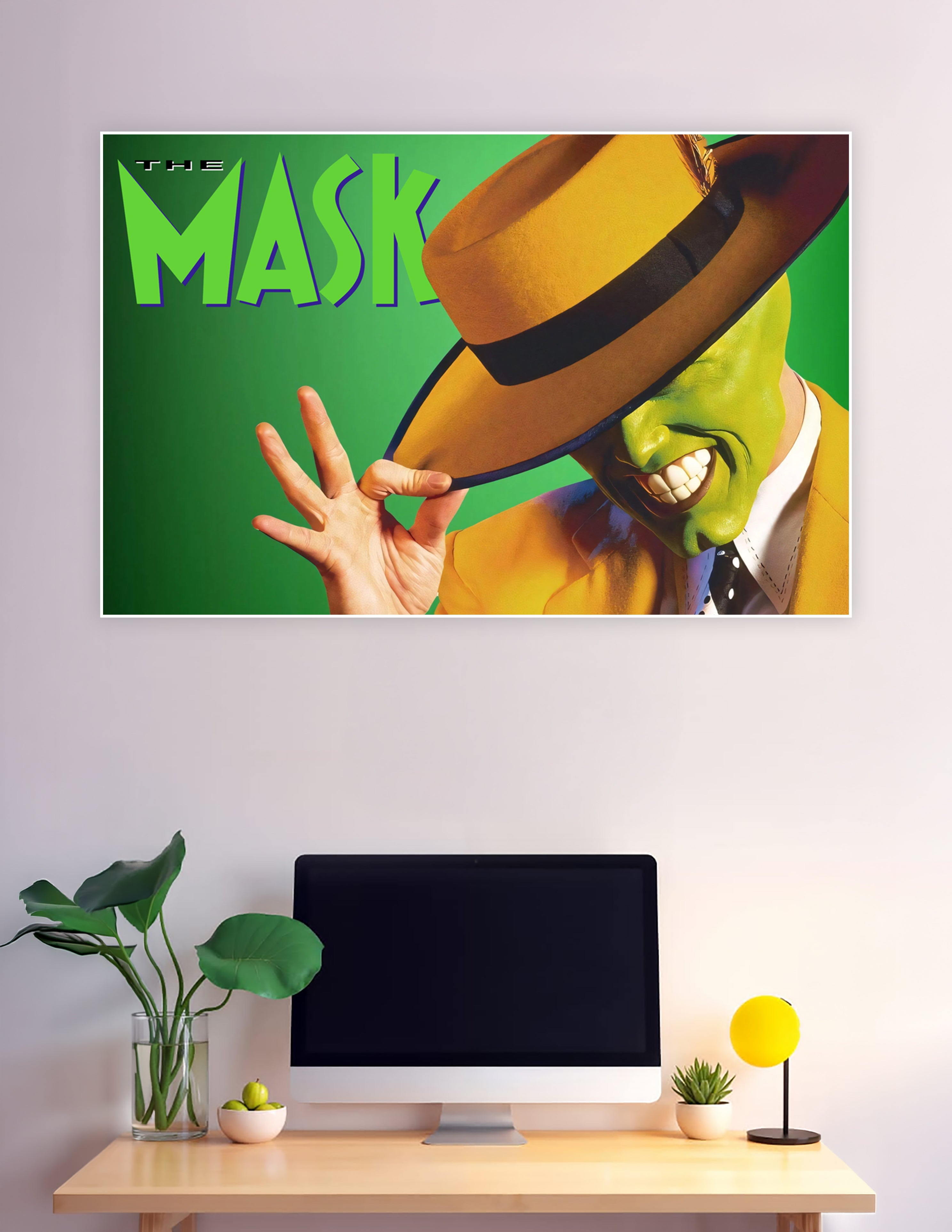 The Mask 1994 movie poster Jim Carrey green face