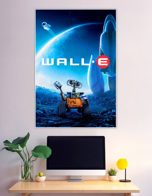 WALL-E Pixar animated movie poster with robot and Earth