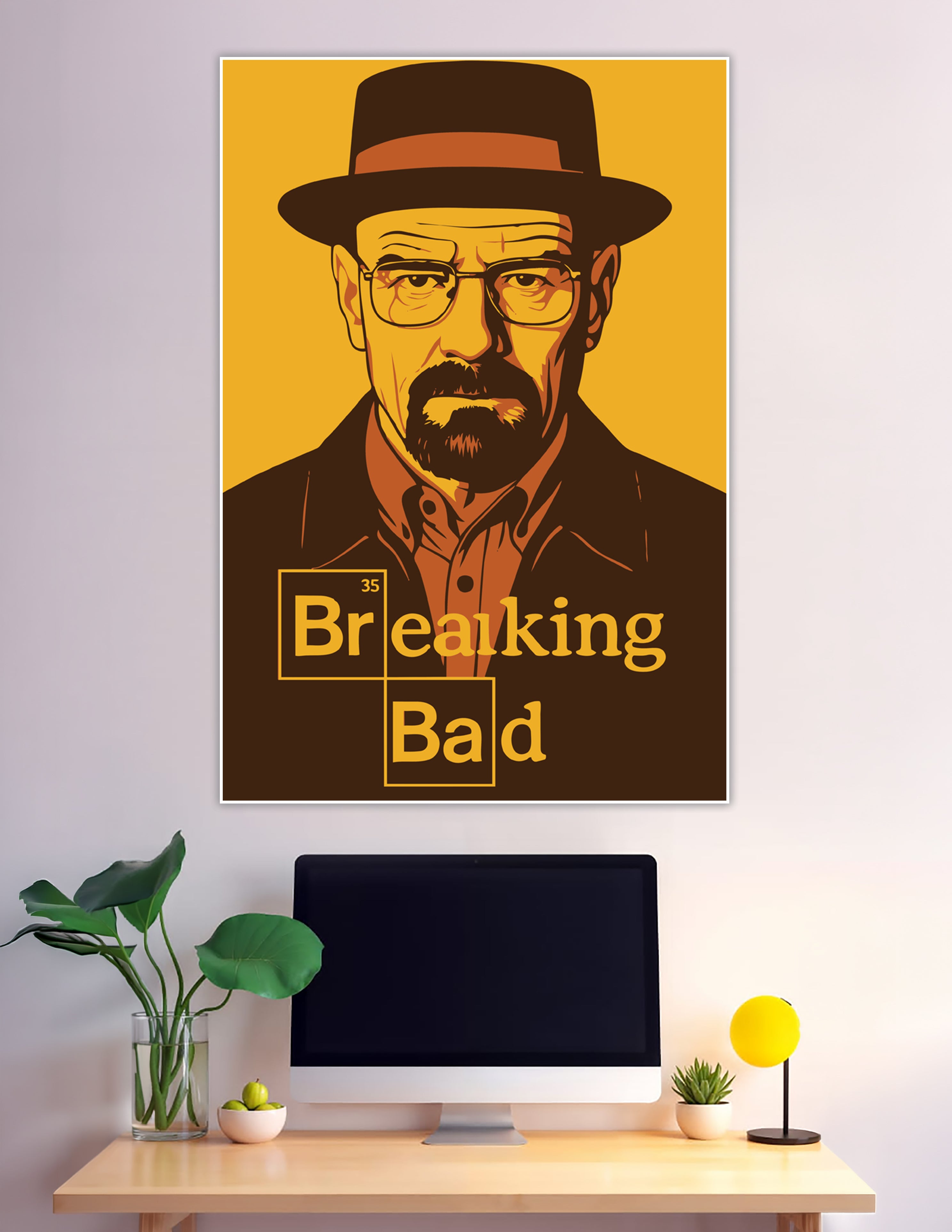 Breaking Bad Heisenberg Walter White vector art poster