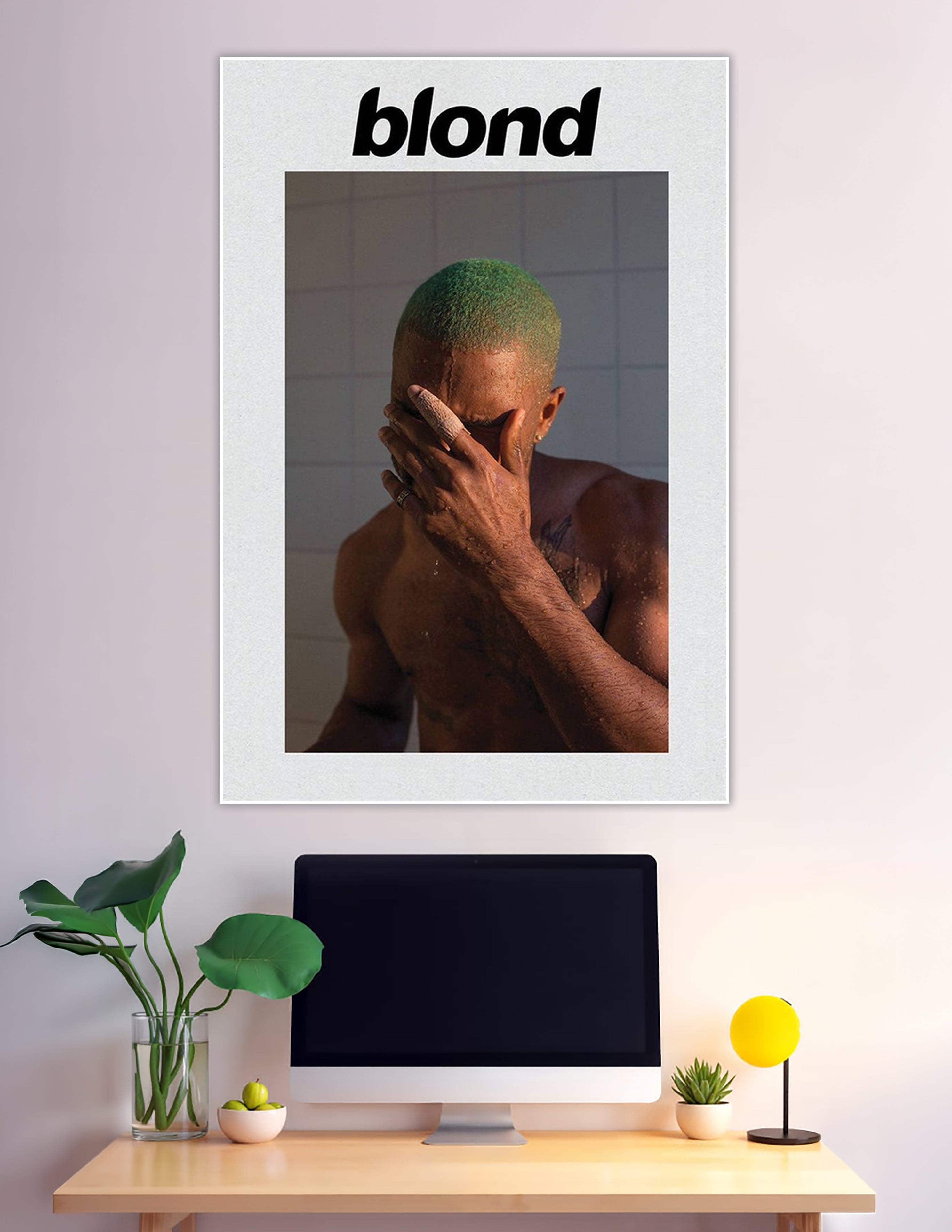 Frank Ocean Blonde album cover poster with green hair