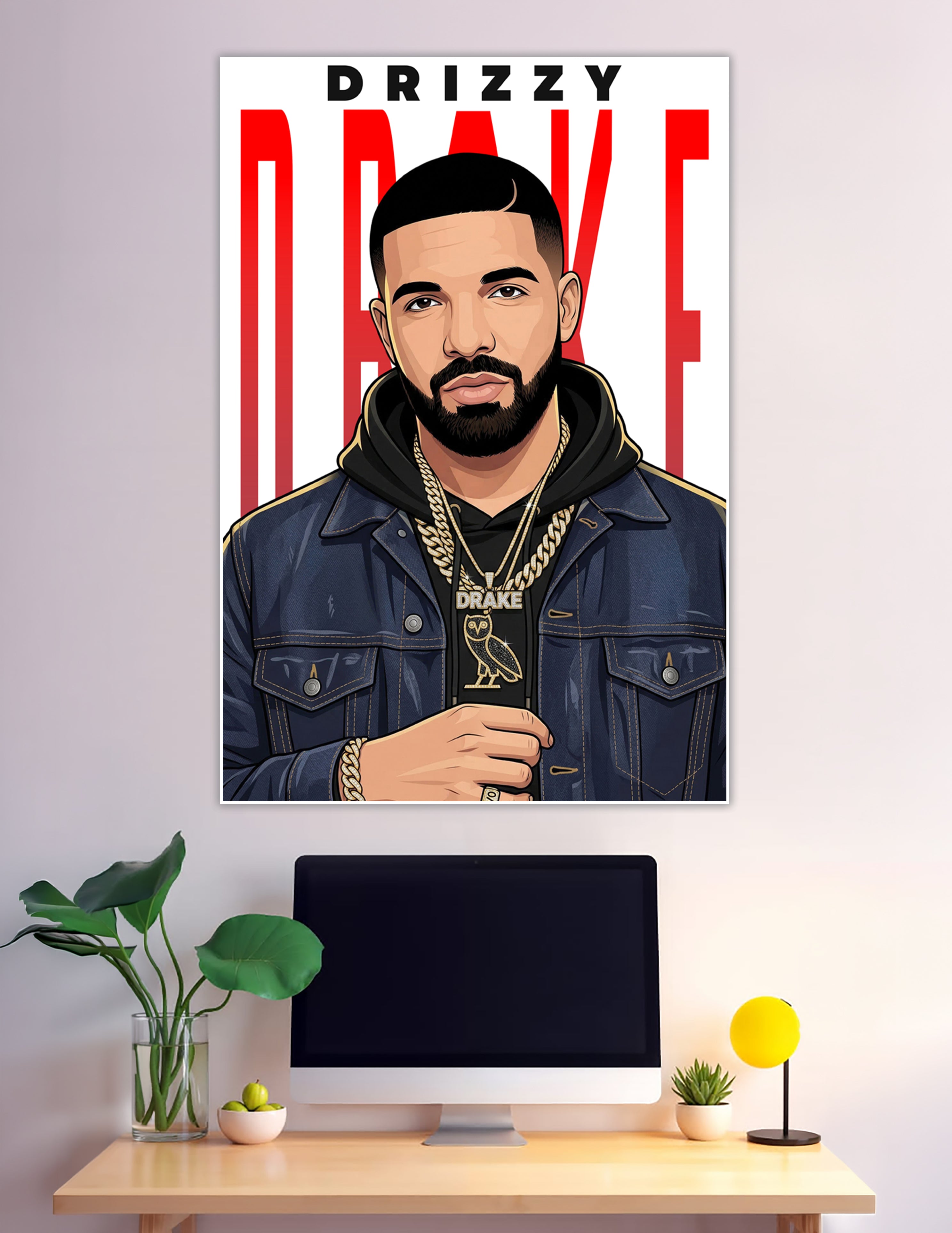 Drake Drizzy OVO vector illustration art music poster