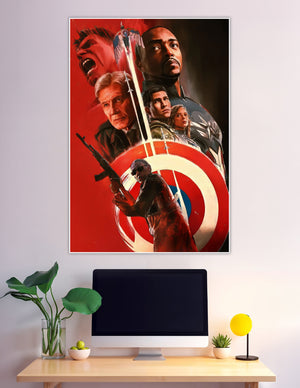 Captain America Brave New World Marvel movie poster red