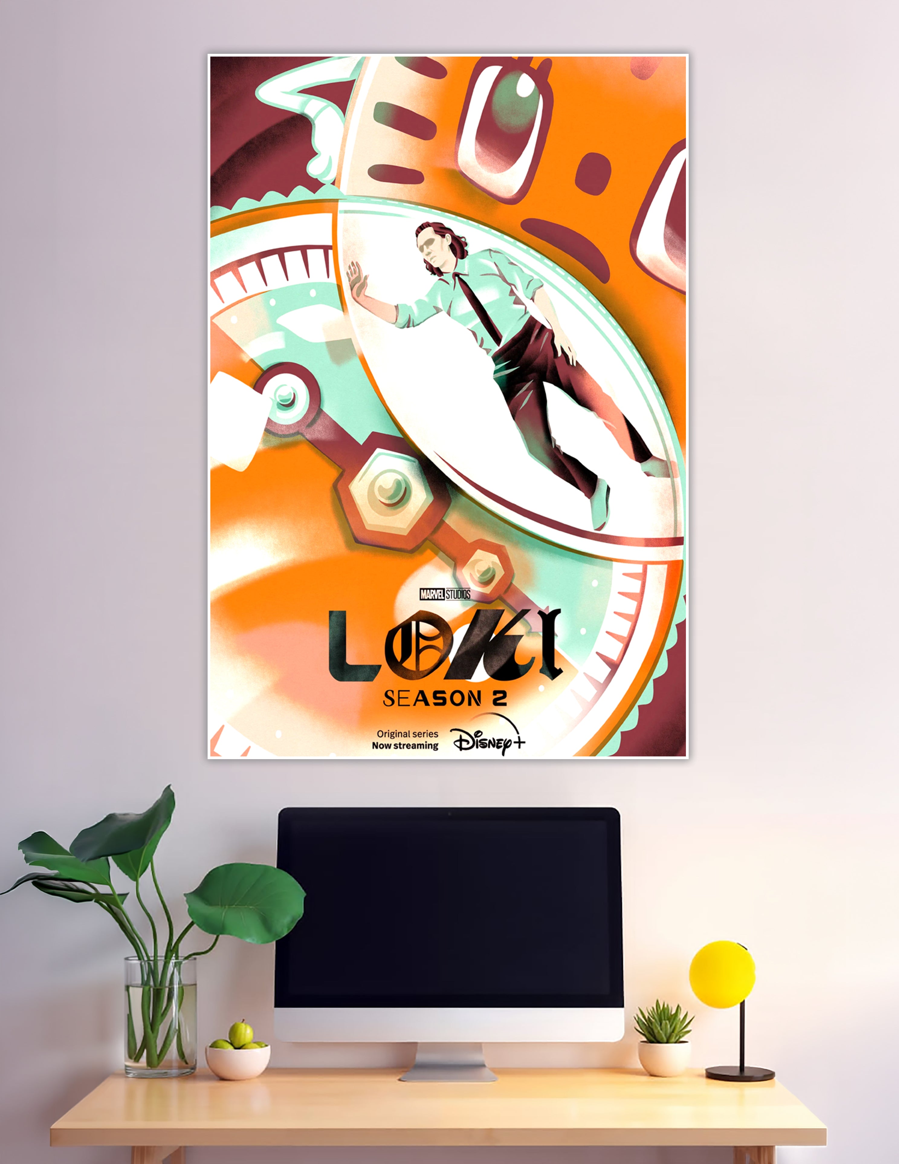 Loki Season 2 Marvel Studios official illustrated clock poster