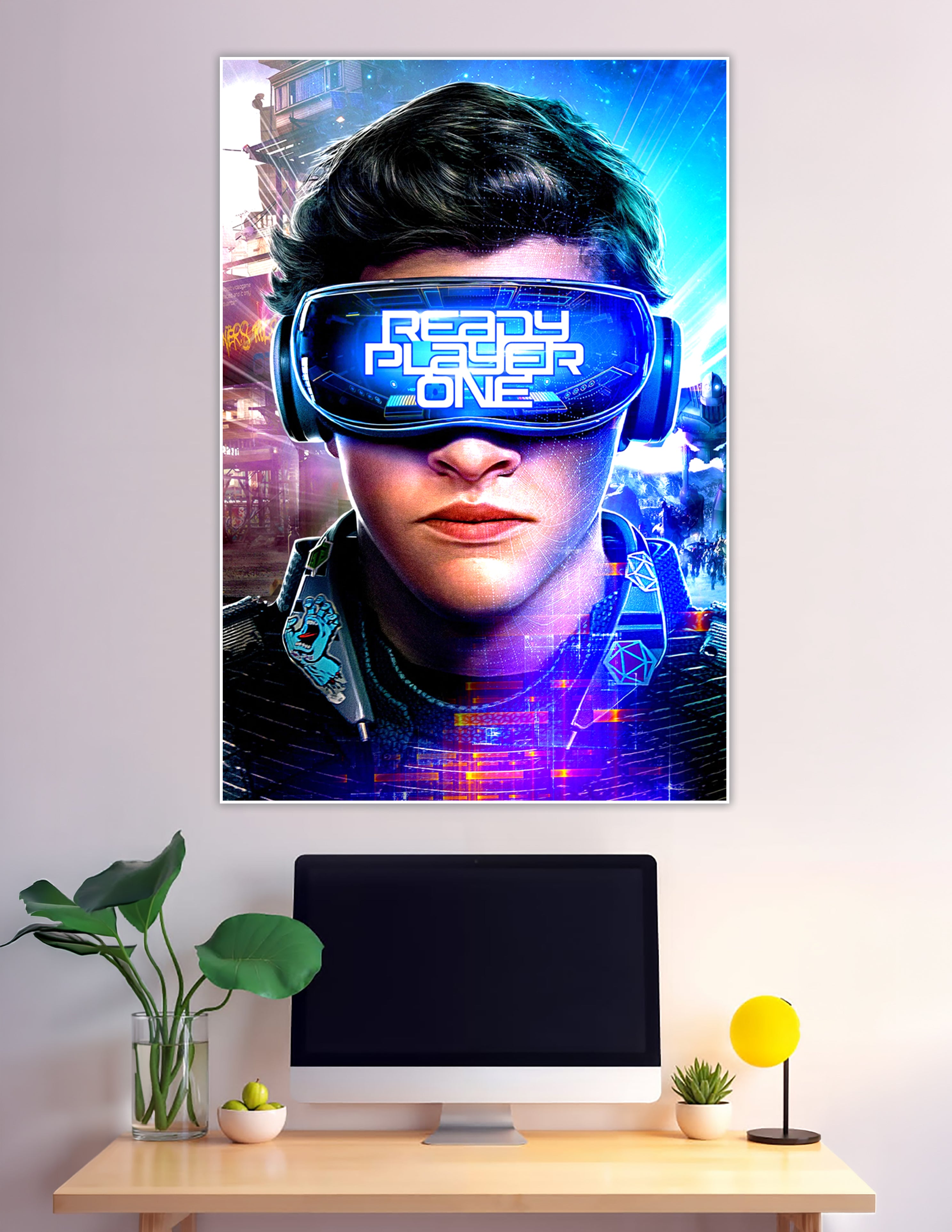 Ready Player One movie poster with glowing VR headset