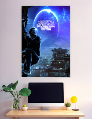 Ready Player One Steven Spielberg sci-fi movie poster blue