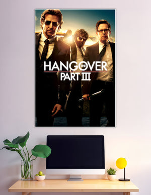The Hangover Part III poster with three men in suits