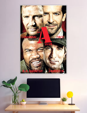The A-Team movie poster with four character close-ups