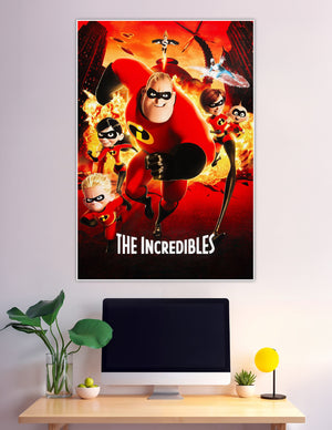 The Incredibles Pixar animated superhero family movie poster