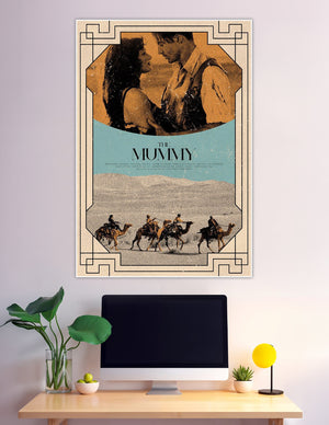 The Mummy 1999 vintage retro art deco movie poster