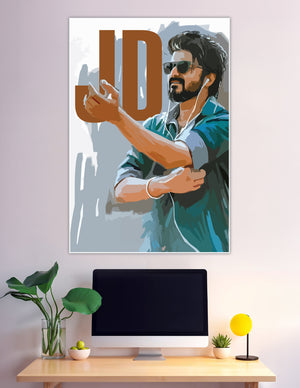 JD vector fan art poster with sunglasses and attitude