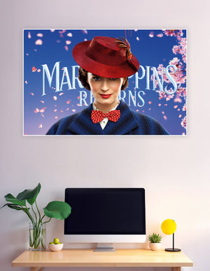 Mary Poppins Returns poster with Emily Blunt in red hat