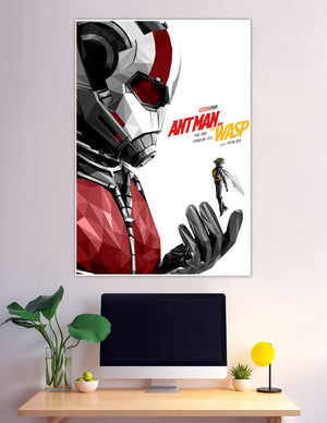 Low poly geometric Ant-Man and The Wasp Marvel poster