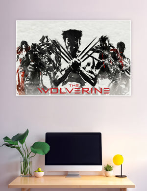 The Wolverine ink art poster with adamantium claws crossed