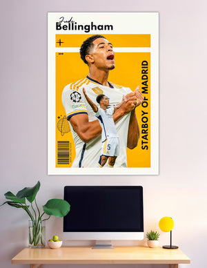 Jude Bellingham Real Madrid celebration graphic sports poster
