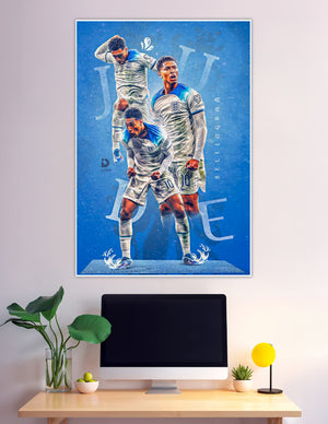 Jude Bellingham England number 10 multi-pose football poster