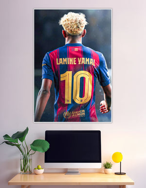 Lamine Yamal FC Barcelona number 10 jersey poster