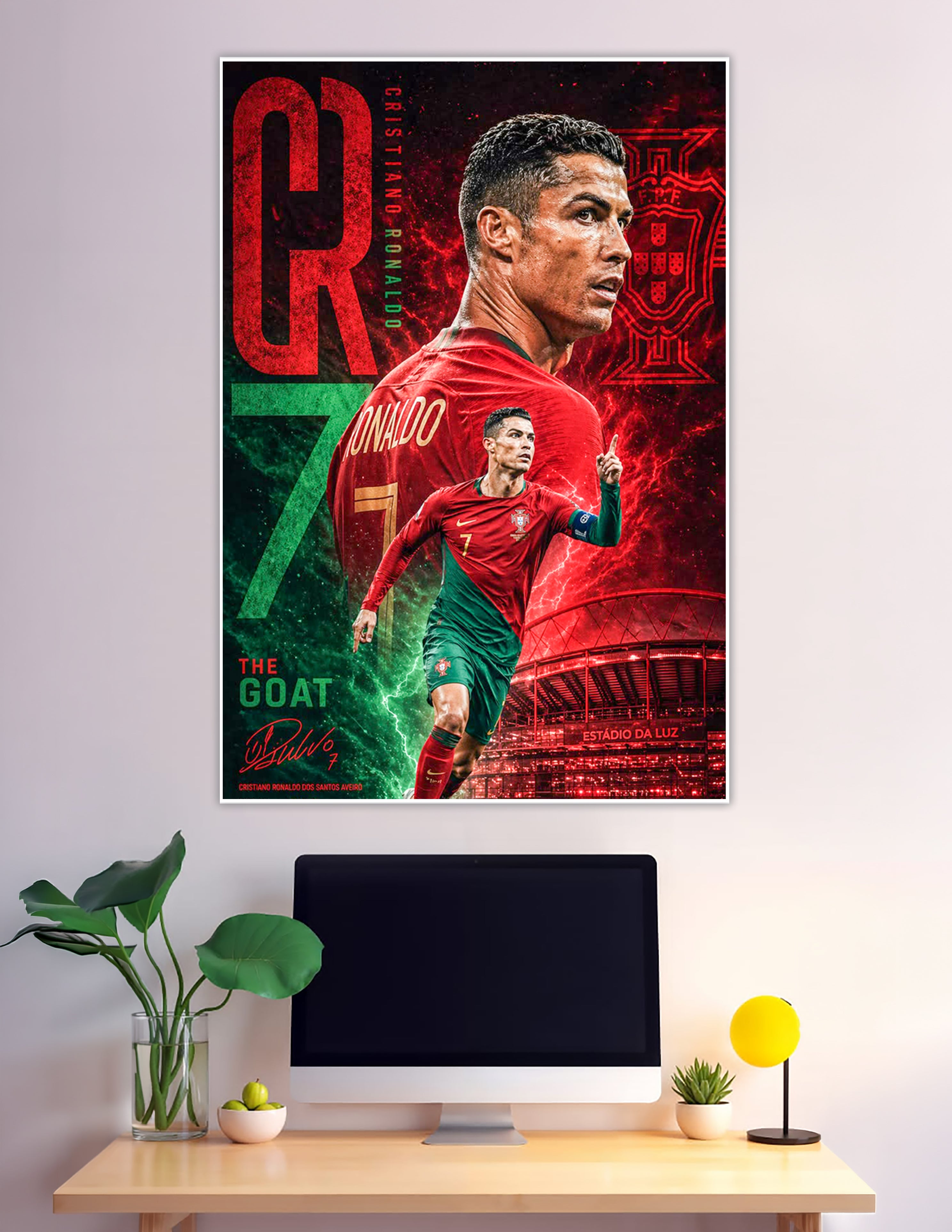 Cristiano Ronaldo CR7 Portugal number 7 GOAT poster