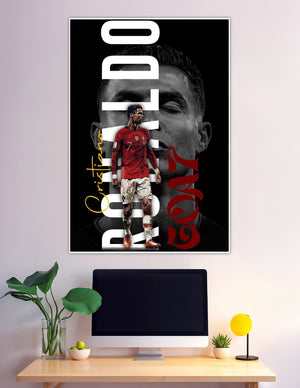 Cristiano Ronaldo CR7 GOAT Portugal jersey graphic poster
