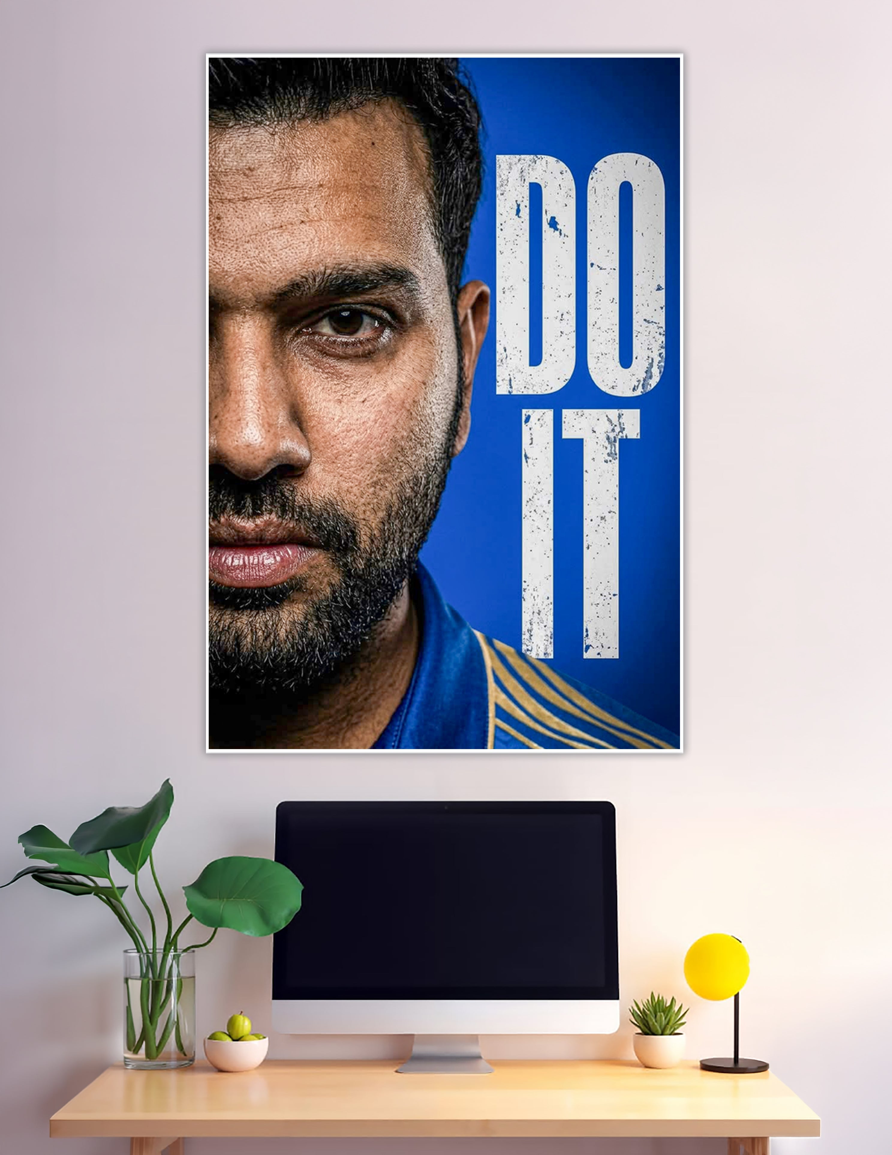 Intense athlete close-up with bold DO IT motivational text