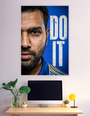 Intense athlete close-up with bold DO IT motivational text