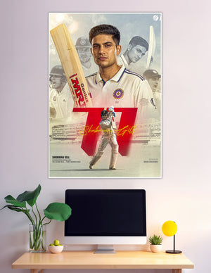 Shubman Gill India cricket Test Series 2025 tribute poster