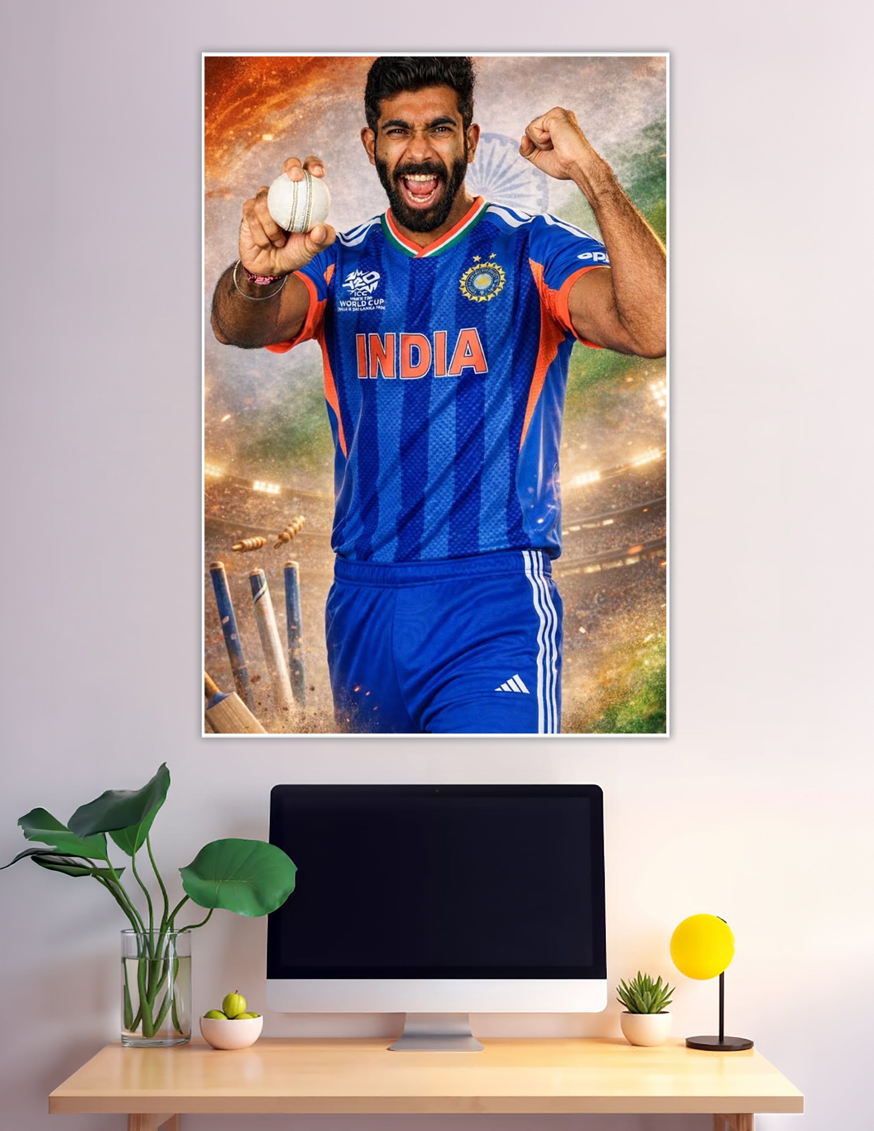 Team India fast bowler T20 World Cup celebration poster