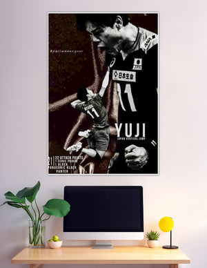 Yuji Nishida Japan volleyball player number 11 poster