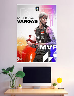 Melissa Vargas MVP EuroVolley 2023 volleyball sports poster