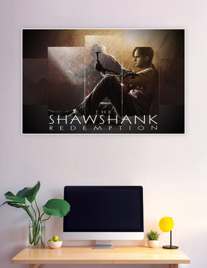 The Shawshank Redemption dramatic rain-soaked movie poster art