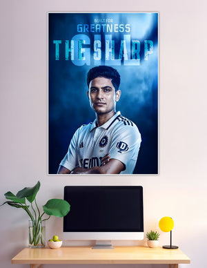 Shubman Gill India cricket poster built for greatness