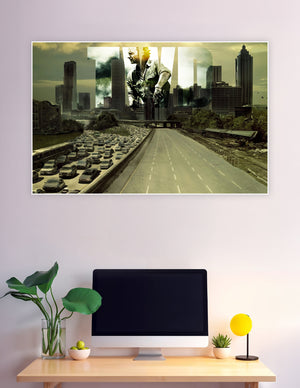 TWD Walking Dead Rick Grimes apocalypse Atlanta highway poster