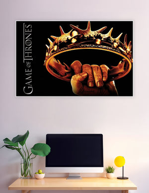 Game of Thrones fist gripping golden spiked crown poster