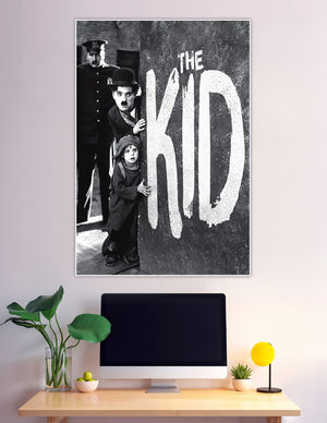 The Kid 1921 Charlie Chaplin black and white movie poster