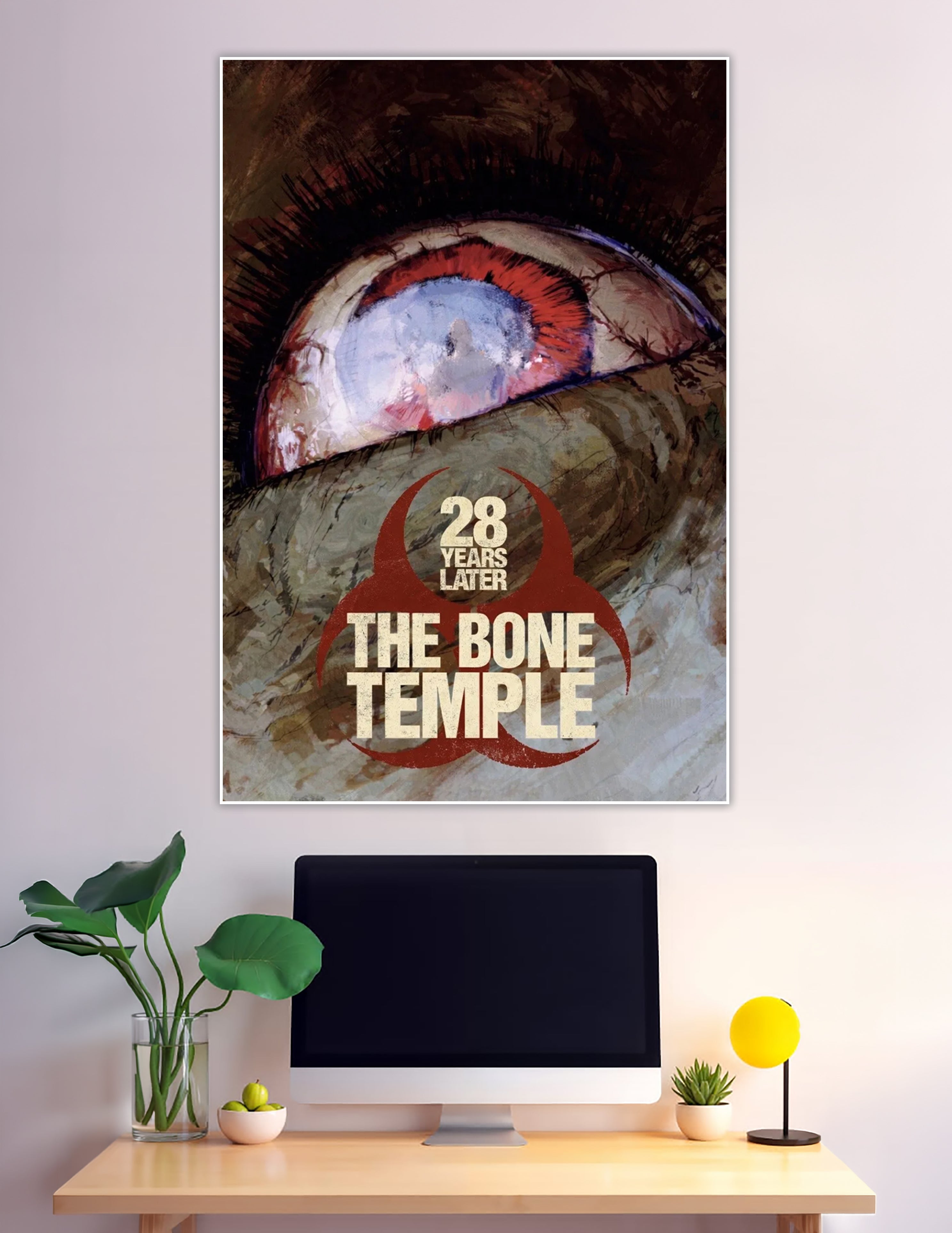 28 Years Later The Bone Temple bloodshot eye biohazard poster
