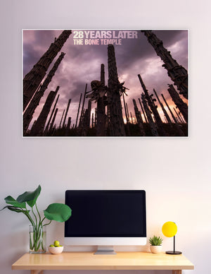 28 Years Later Bone Temple horror movie poster skull towers