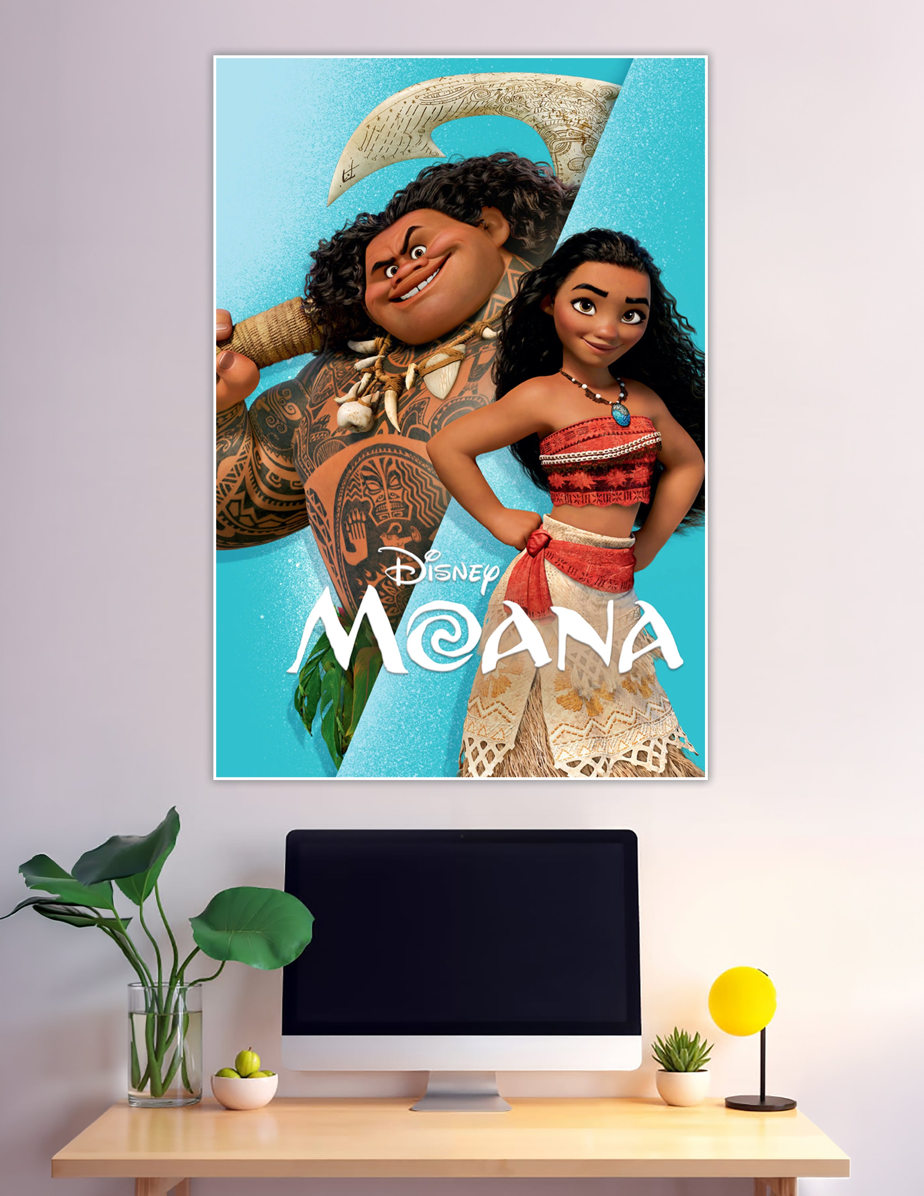 Disney Moana movie poster with Moana and Maui