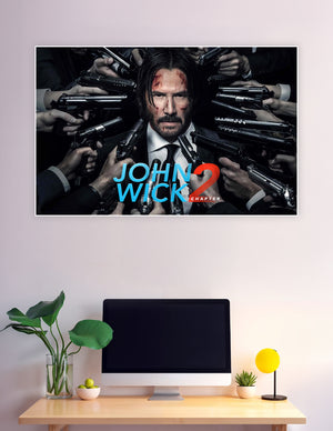 John Wick Chapter 2 poster Keanu Reeves surrounded by guns