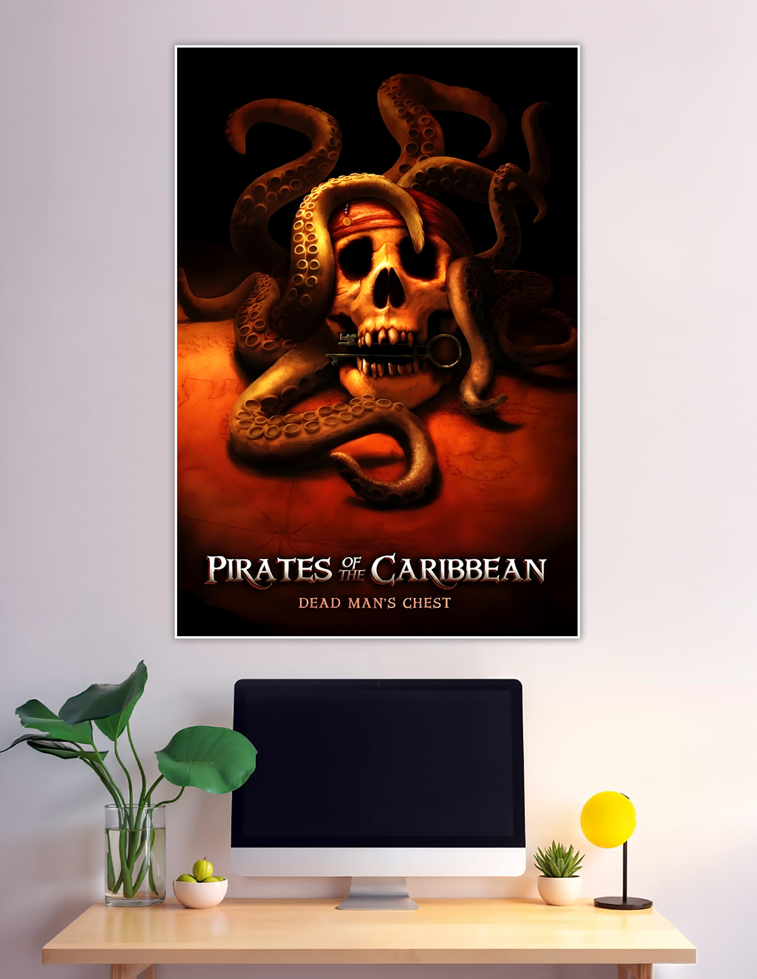 Pirates of the Caribbean Dead Man's Chest skull tentacles poster