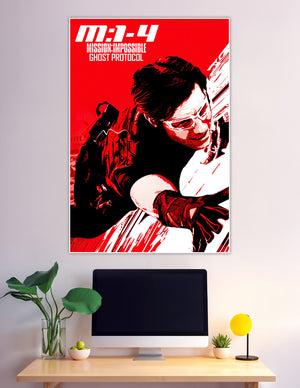 Mission Impossible Ghost Protocol red graphic art movie poster