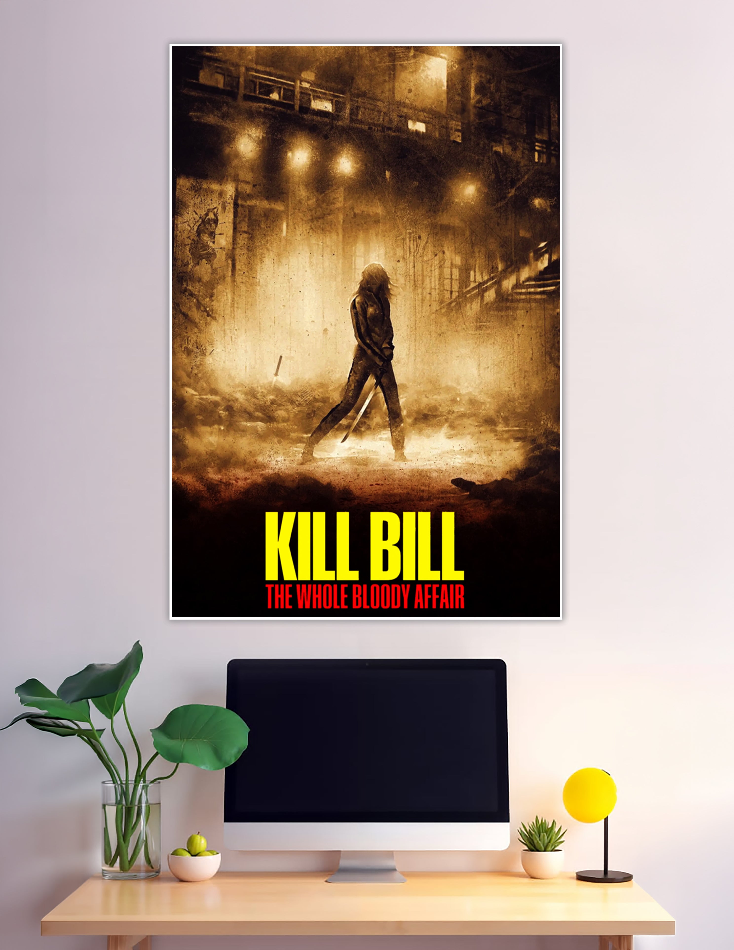 Kill Bill Whole Bloody Affair poster with katana silhouette