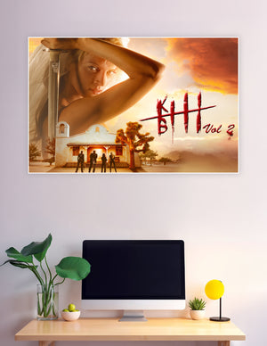 Kill Bill Vol 2 poster with Bride holding katana sword