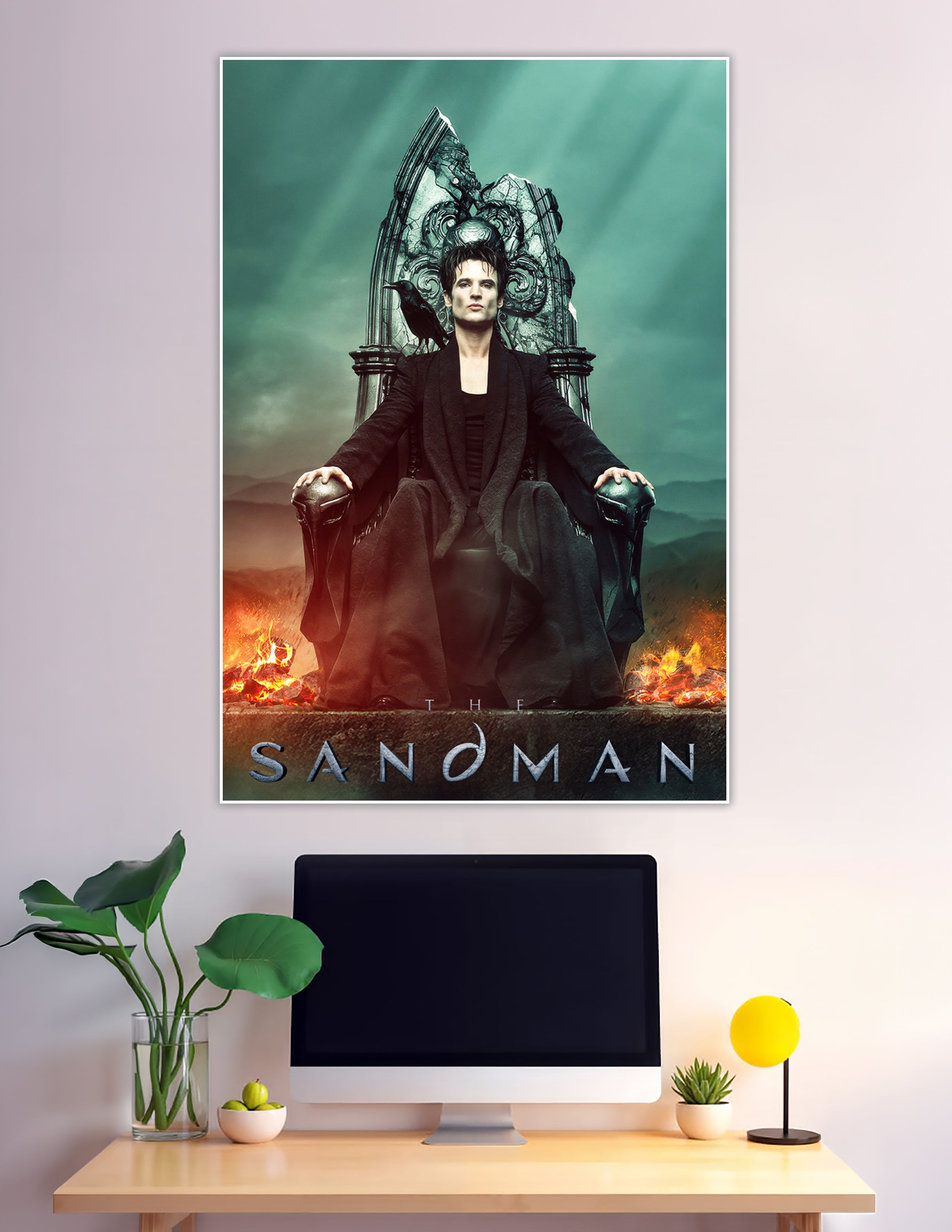 The Sandman Morpheus seated on gothic throne poster
