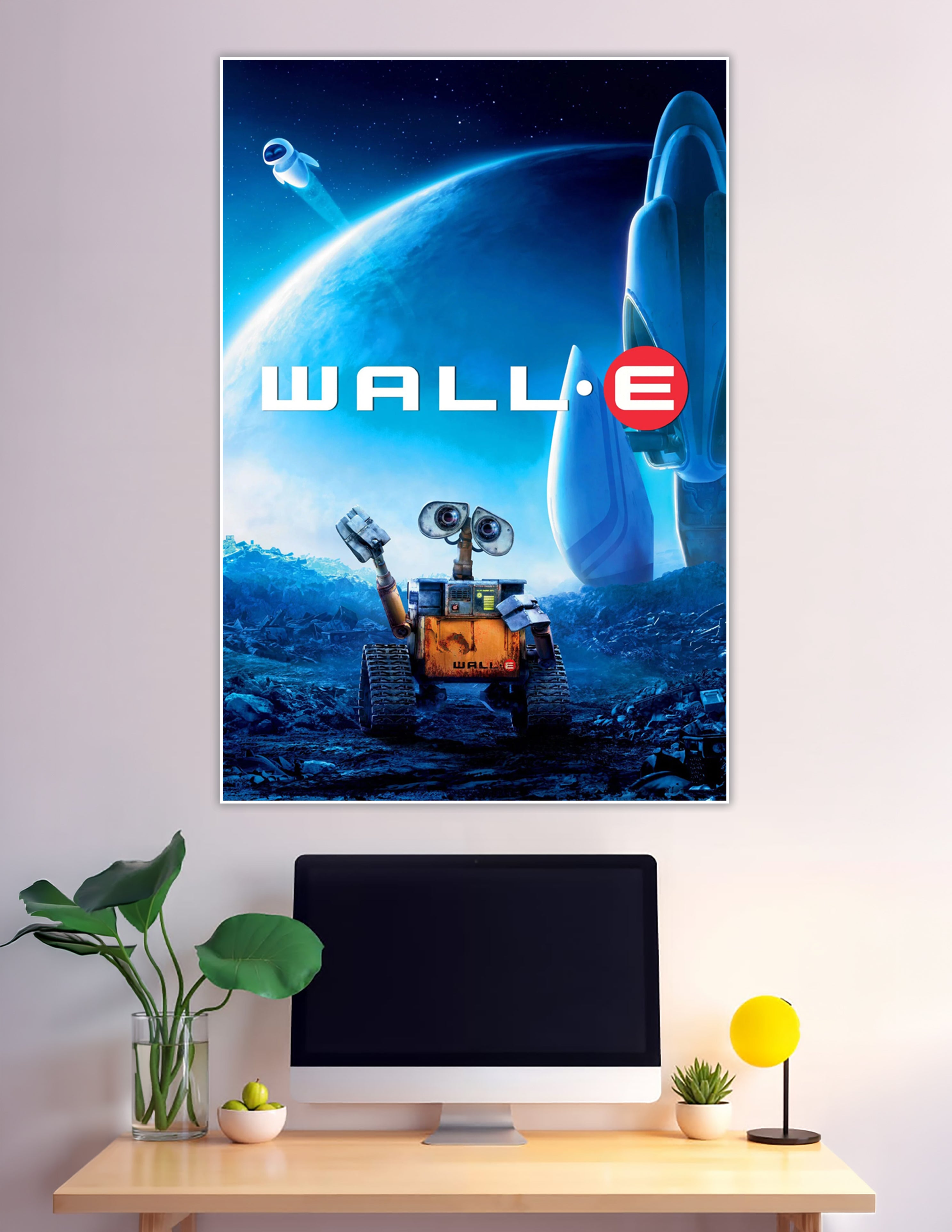 WALL-E Pixar animated movie poster with robot and Earth