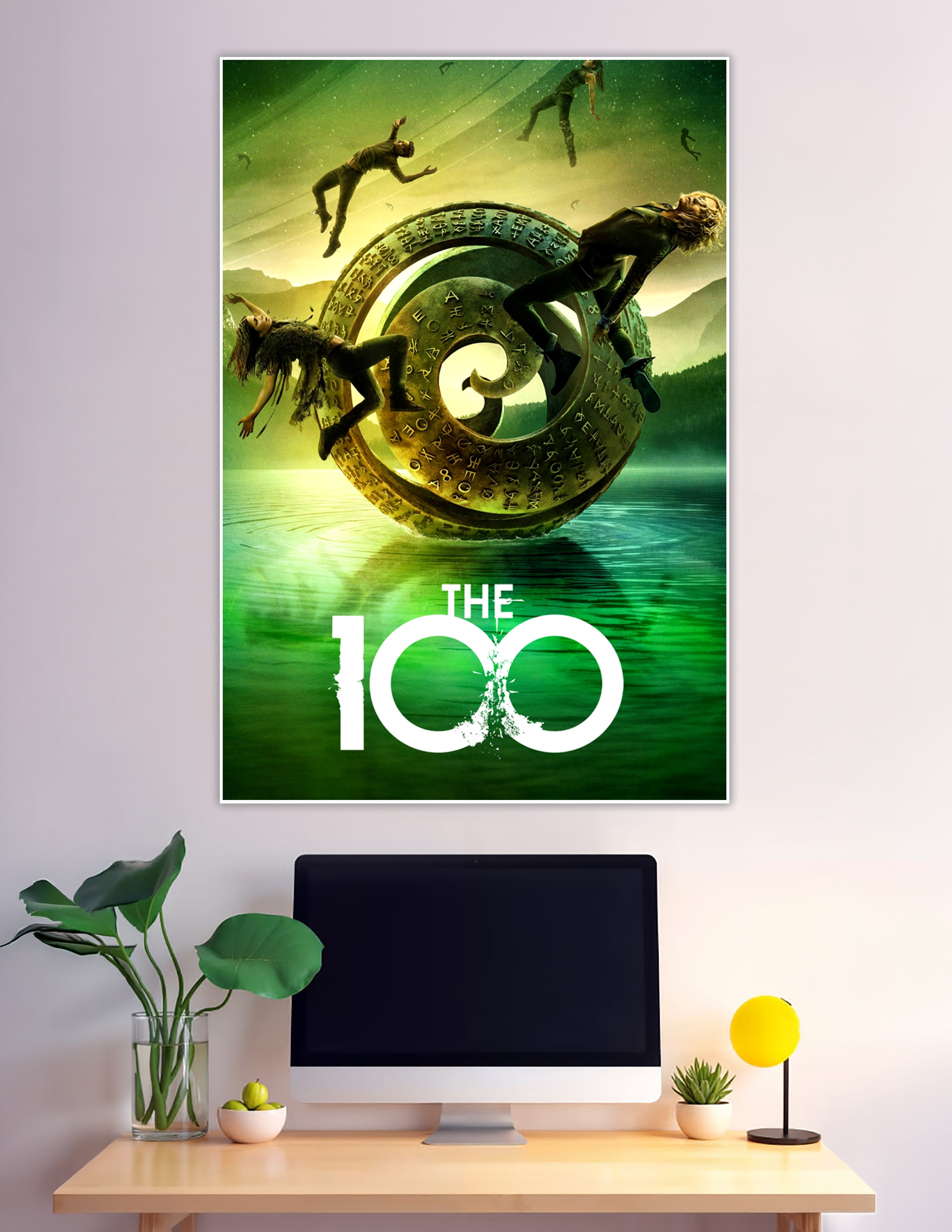 The 100 sci-fi TV series poster with rune wheel
