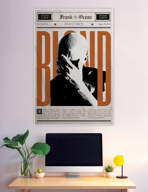 Frank Ocean Blonde album newspaper style music poster